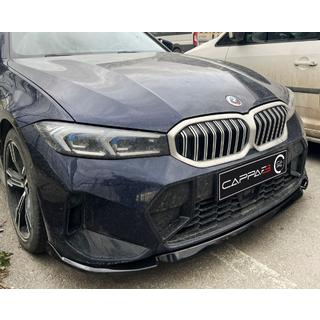 Накладка на передний бампер EuroCap V1 (для M-Performance 2022-, Черный Глянец) BMW 3 серия G20/G21 2018- гг. фото 2