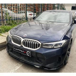 Накладка на передний бампер EuroCap V1 (для M-Performance 2022-, Черный Глянец) BMW 3 серия G20/G21 2018- гг. фото 1