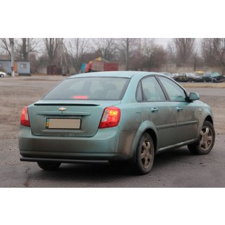Задняя защита AK002 Черный (42мм, Нержавеющая сталь) Chevrolet Lacetti 2003-2024 гг. фото 3