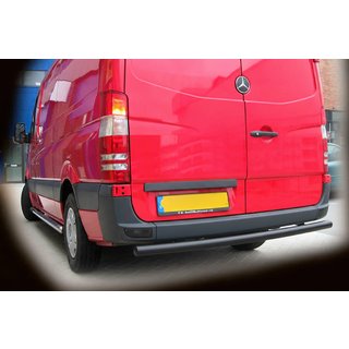 Задняя защита AK002 Черный (нерж. сталь) Mercedes Sprinter W906 2006–2018 гг. фото 1