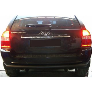 Задняя дуга AK002 Черная (нерж.) Kia Sportage 2004-2010 гг. фото 3