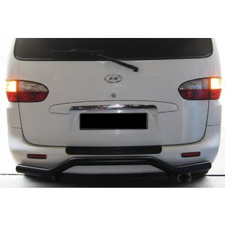 Задняя дуга AK-005 Черная (нерж.) Hyundai H200, H1, Starex 1998-2007 гг. фото 2