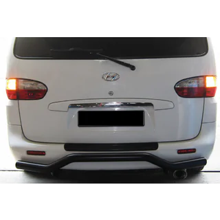 Задняя дуга AK-005 Черная (нерж.) Hyundai H200, H1, Starex 1998-2007 гг. фото 2