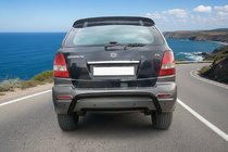 Kia Sorento I BL 2002-2009 гг. Задняя дуга Black (нерж. сталь) фото 1