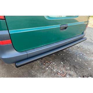 Задняя дуга AK002 Черная (нерж.) Mercedes Vito W639 2004-2014 гг. фото 4