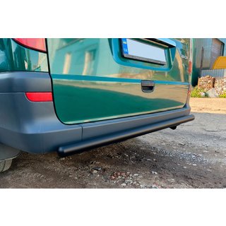 Задняя дуга AK002 Черная (нерж.) Mercedes Vito W639 2004-2014 гг. фото 1