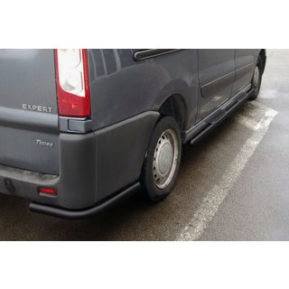 Задние углы Black (2 шт., нержавейка) Citroen Jumpy 2007–2017 гг. фото 1