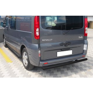 Задняя защита AK002 Черная (нерж. сталь) Nissan Primastar 2002-2014 гг. фото 2