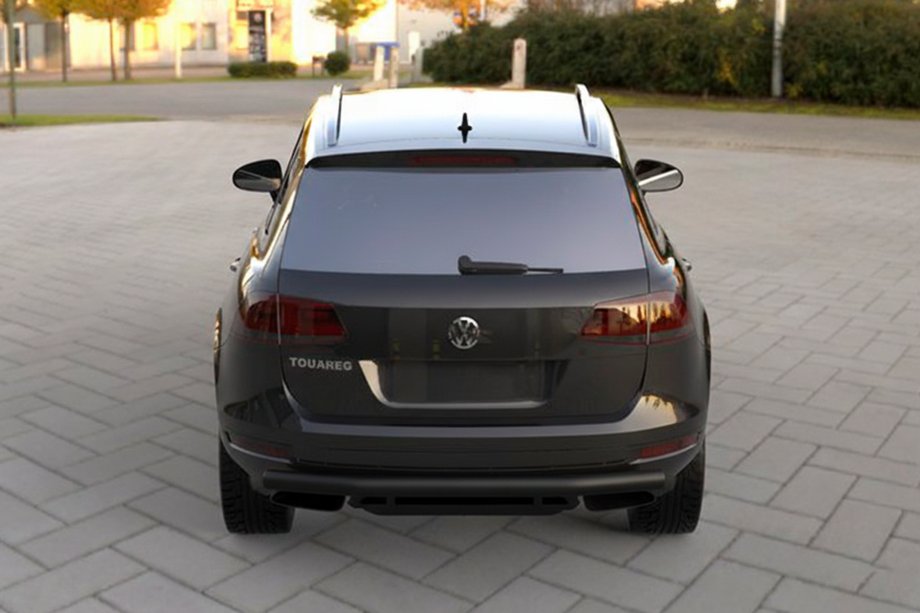 Volkswagen Touareg 2010-2018 гг. Задняя дуга Black (нержавейка) Image