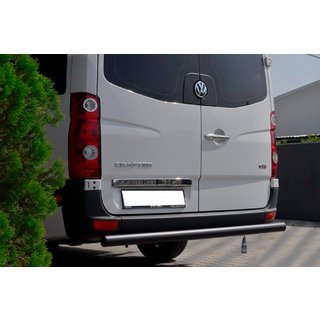 Задняя дуга AK002 Черная (нерж. сталь) Volkswagen Crafter 2006-2016 гг. фото 2