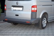 Volkswagen T5 Caravelle 2004-2010 гг. Задняя дуга AK002 Черная (нерж. сталь) фото 3