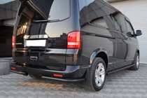 Volkswagen T5 Caravelle 2004-2010 гг. Задние уголки AK003 Черные (2 шт., нержавейка) фото 5