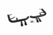 Volkswagen T5 Caravelle 2004-2010 гг. Задние уголки AK003 Черные (2 шт., нержавейка) фото 11