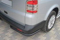 Volkswagen T5 Caravelle 2004-2010 гг. Задние уголки AK003 Черные (2 шт., нержавейка) фото 7