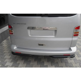 Задние уголки AK003 Черные (2 шт., нержавейка) Volkswagen T5 Caravelle 2004-2010 гг. фото 1