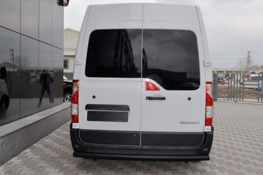 Renault Master 2011-2023 гг. Задняя дуга Black (нерж. сталь) Image