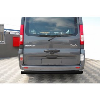 Задняя защита AK002 Черная (нерж. сталь) Opel Vivaro 2001–2015 гг. фото 1