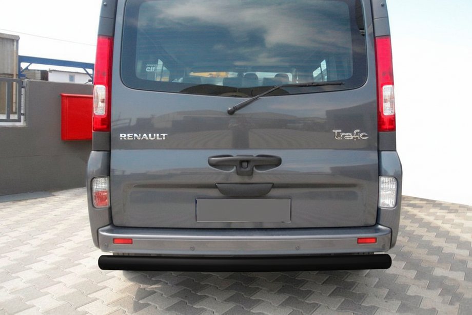 Renault Trafic 2001–2015 гг. Задняя защита AK002 Черная (нерж. сталь) Image