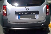 Dacia Duster 2008-2018 гг. Задняя прямая дуга Black (нерж. сталь) фото 6