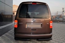 Volkswagen Caddy 2004-2010 гг. Задние уголки AK003 Черные (2 шт., нержавейка) фото 1