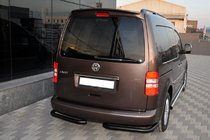 Volkswagen Caddy 2004-2010 гг. Задние уголки AK003 Черные (2 шт., нержавейка) фото 2