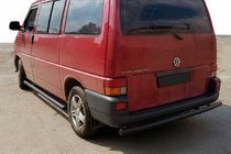 Volkswagen T4 Transporter 1990-2003 гг. Задняя дуга AK002 Черная (нерж. сталь) фото 2