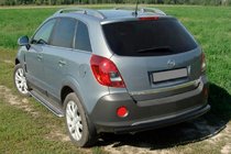 Opel Antara 2006-2017 гг. Задняя дуга AK002 Черная (нерж.) фото 1