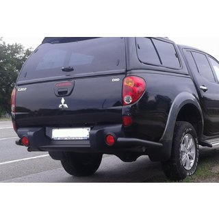 Задние углы AK003 Черный (2 шт., Нержавейка) Mitsubishi L200 2006-2015 гг. фото 1