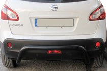 Nissan Qashqai 2010-2014 гг. Задняя дуга AK007 Черная (нерж. сталь) фото 2