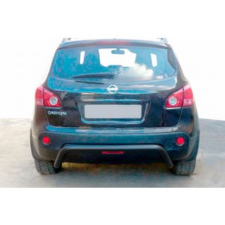 Задняя дуга AK007 Черная (нерж. сталь) Nissan Qashqai 2010-2014 гг. фото 1