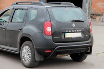 Renault Duster 2008–2017 гг. Задняя дуга Black (нерж.) фото 1