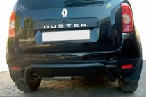 Dacia Duster 2008-2018 гг. Задняя дуга Black (нерж.) фото 4