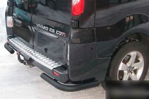Renault Trafic 2001–2015 гг. Задние уголки AK003 Черные (нержавейка) фото 2
