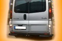 Renault Trafic 2001–2015 гг. Задние уголки AK003 Черные (нержавейка) фото 3