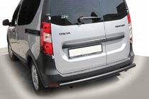 Renault Dokker 2013-2022 гг. Задняя дуга AK002 Черная (нерж. сталь) фото 2