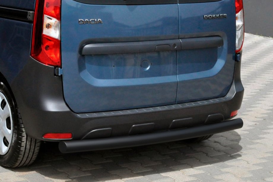 Dacia Dokker 2013-2022 гг. Задняя дуга AK002 Черная (нерж. сталь) Image