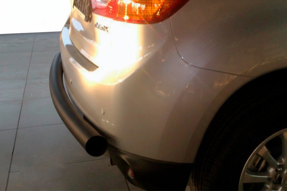 Mitsubishi ASX 2010-2023 гг. Задняя дуга AK002 Черная (нерж.) Image
