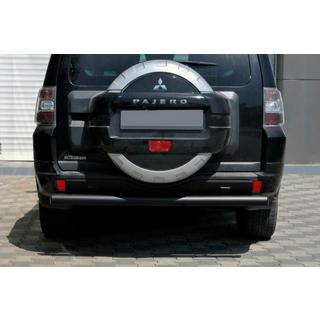 Задняя дуга AK002 Черная (нерж.) Mitsubishi Pajero Wagon IV 2006-2021 гг. фото 1