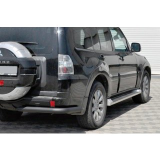 Задняя дуга AK003 Черная (нерж.) Mitsubishi Pajero Wagon IV 2006-2021 гг. фото 1
