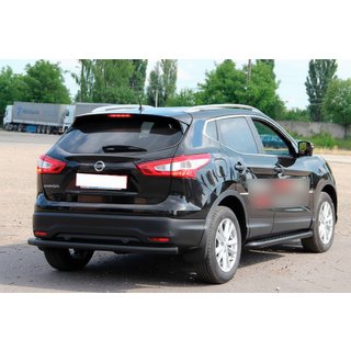 Задняя дуга AK002 Черная (нерж. сталь) Nissan Qashqai 2014-2021 гг. фото 1