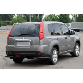 Задние углы AK003 Черные (2 шт., Нерж. сталь) Nissan X-trail T31 2007-2014 гг. фото 1