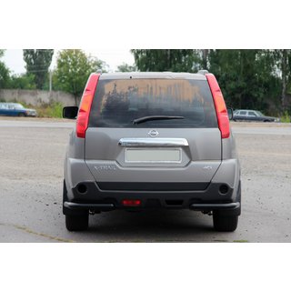 Задние углы AK003 Черные (2 шт., Нерж. сталь) Nissan X-trail T31 2007-2014 гг. фото 3