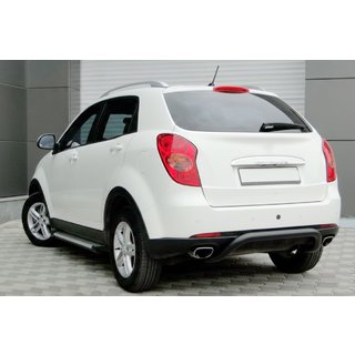 Задняя дуга AK006 Черная (нержавейка) SsangYong Korando 2010-2019 гг.
