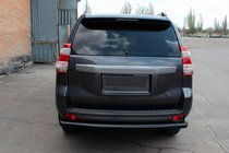 Toyota Land Cruiser Prado 150 2009-2023 гг. Задняя дуга AK002 Черная (нерж. сталь) фото 8