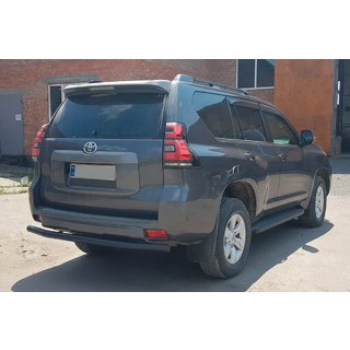 Задняя дуга AK002 Черная (нерж. сталь) Toyota Land Cruiser Prado 150 2009-2023 гг. фото 1