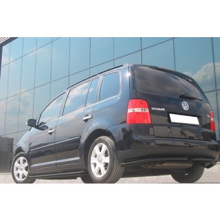 Задние уголки AK003 Черные (2 шт., нержавейка) Volkswagen Touran 2003-2010 гг. фото 2