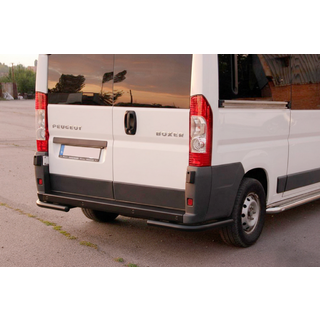 Задние уголки AK003 Черные (2 шт., нержавейка) Fiat Ducato 2006-2025 гг. фото 2