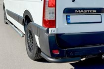 Renault Master 2011-2023 гг. Задние уголки AK003 Черные (2 шт., нержавейка) фото 4