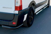 Renault Master 2011-2023 гг. Задние уголки AK003 Черные (2 шт., нержавейка) фото 5