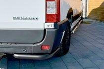 Renault Master 2011-2023 гг. Задние уголки AK003 Черные (2 шт., нержавейка) фото 7
